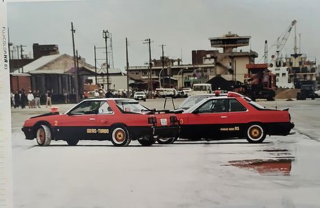 西部警察PART-Ⅲの酒田ロケ風景、1983年。
